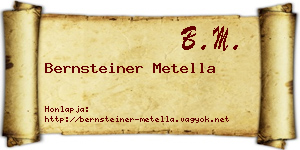 Bernsteiner Metella névjegykártya